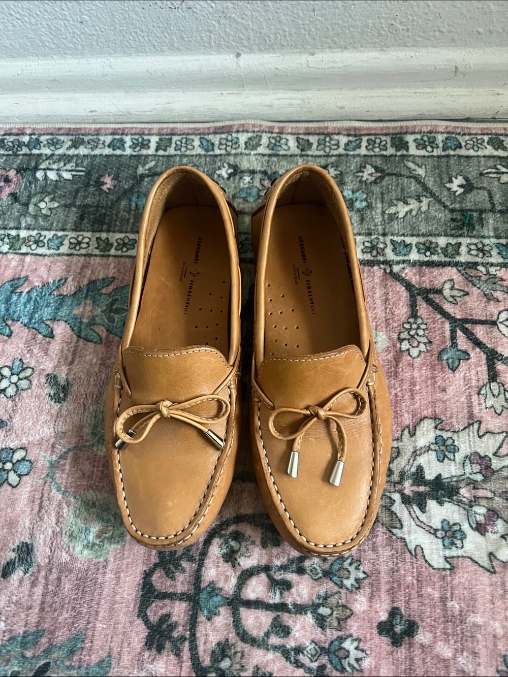 Mercanti Fiorentini Leather Driving Moccasins Shoes
